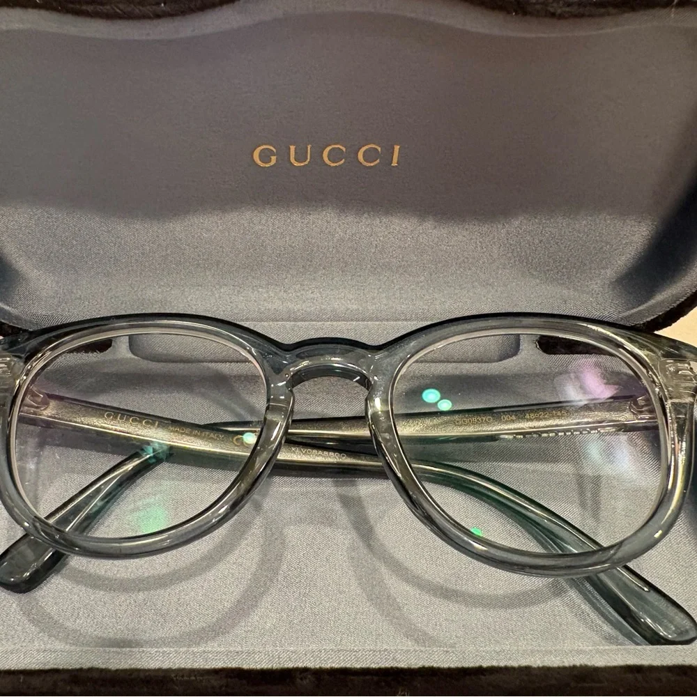 Gucci Transparent Green/Gray Eyeglasses - Picture 4 of 5